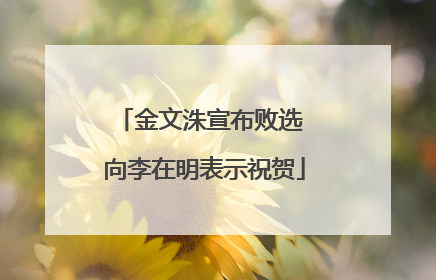 金文洙宣布败选 向李在明表示祝贺