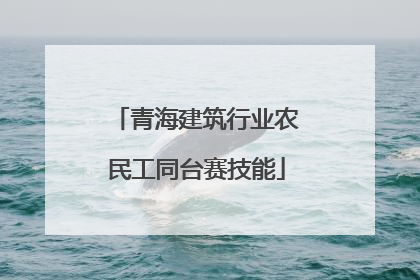 青海建筑行业农民工同台赛技能