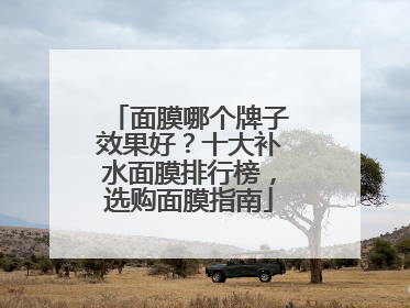 面膜哪个牌子效果好？十大补水面膜排行榜，选购面膜指南