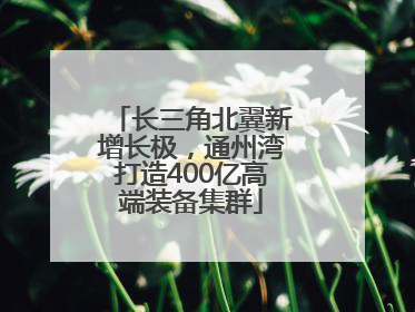 长三角北翼新增长极，通州湾打造400亿高端装备集群