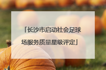 长沙市启动社会足球场服务质量星级评定