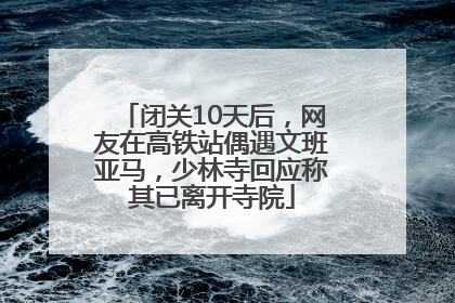 闭关10天后，网友在高铁站偶遇文班亚马，少林寺回应称其已离开寺院