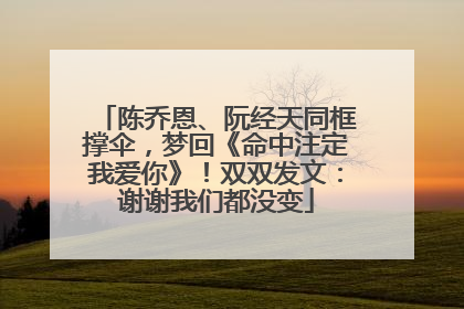 陈乔恩、阮经天同框撑伞，梦回《命中注定我爱你》！双双发文：谢谢我们都没变
