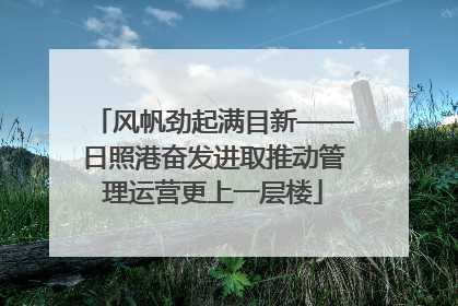 风帆劲起满目新——日照港奋发进取推动管理运营更上一层楼
