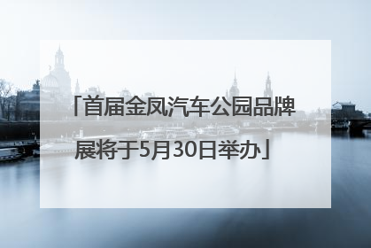 首届金凤汽车公园品牌展将于5月30日举办