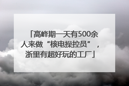 高峰期一天有500余人来做“核电操控员”，浙里有超好玩的工厂