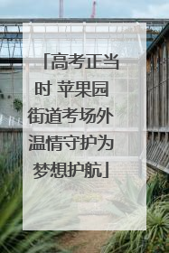 高考正当时 苹果园街道考场外温情守护为梦想护航