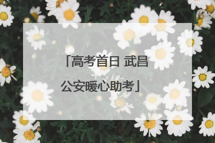 高考首日 武昌公安暖心助考