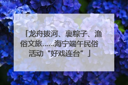 龙舟拔河、裹粽子、渔俗文旅……海宁端午民俗活动“好戏连台”