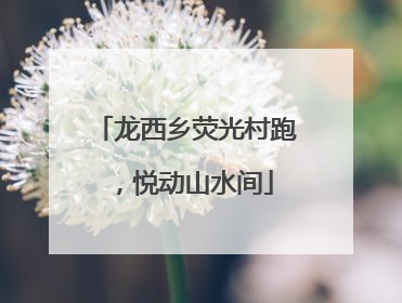 龙西乡荧光村跑，悦动山水间