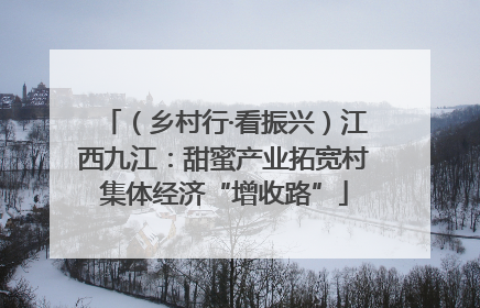 （乡村行·看振兴）江西九江：甜蜜产业拓宽村集体经济“增收路”