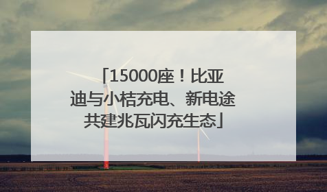 15000座！比亚迪与小桔充电、新电途共建兆瓦闪充生态