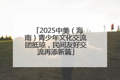 2025中美（海南）青少年文化交流团抵琼，民间友好交流再添新篇