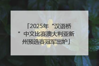 2025年“汉语桥”中文比赛澳大利亚新州预选赛冠军出炉
