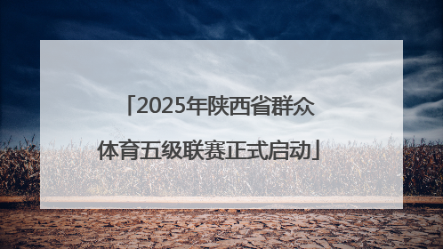 2025年陕西省群众体育五级联赛正式启动