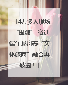 4万多人现场“围观” 宿迁端午龙舟赛“文体旅商”融合再破圈！