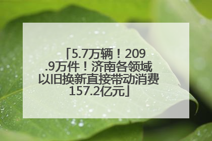 5.7万辆！209.9万件！济南各领域以旧换新直接带动消费157.2亿元