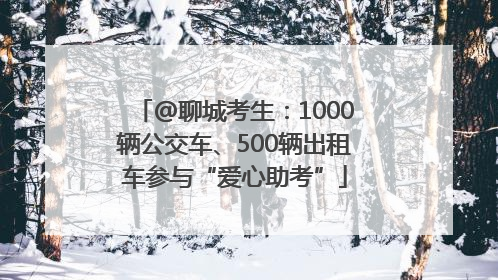 @聊城考生：1000辆公交车、500辆出租车参与“爱心助考”